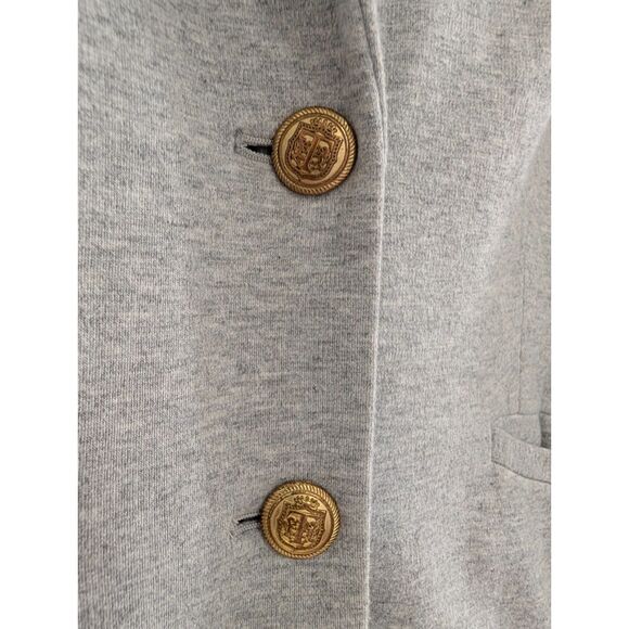 Talbots Aberdeen Knit Blazer Size 8 Gray Stretch Career Preppy Classic Corpcore - Picture 9 of 9
